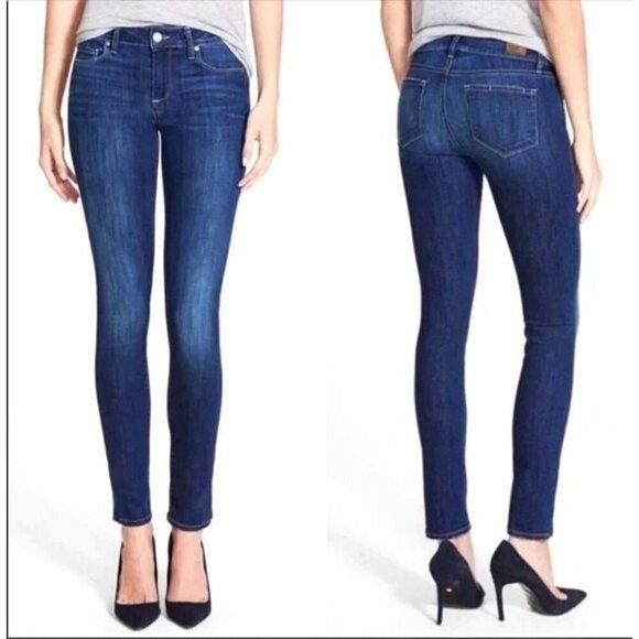 Paige Jeans Women 24 Blue Raya Medium Wash Stretch Denim Skyline Skinny - Picture 1 of 12